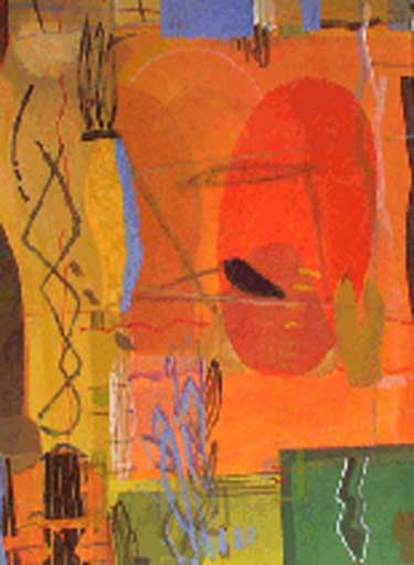 Bali - Acrylic on Paper - Image 30" x 22" - Paper 30" x 22"