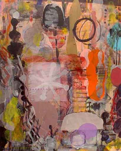 East Barrio - Acrylic on Paper - Image 20" x 16" - Paper 30" x 22"