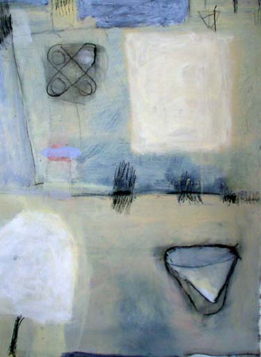 Bead Game - Acrylic on Paper - Image 24" x 18" - Paper 30" x 22"