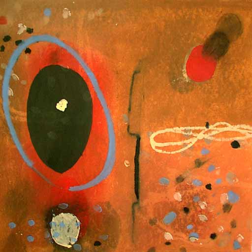Bullfight II - Oilbar on Paper - Image 16" x 16" - Paper 30" x 22"