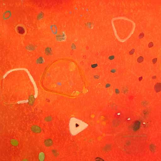 Orange Peel I - Oilbar on Paper - Image 16" x 16" - Paper 30" x 22"