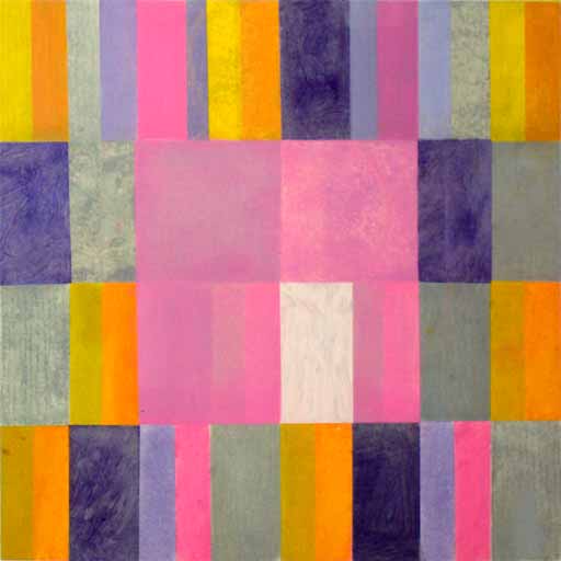 A Thousand Paths - Oil Bar on Paper - Image 16" x 16" - Paper 30" x 22"