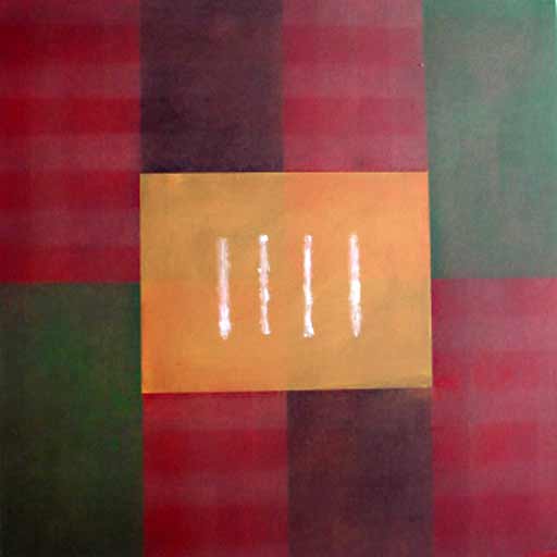 Praying For Rain - Oil Bar on Paper - Image 16" x 16" - Paper 30" x 22"