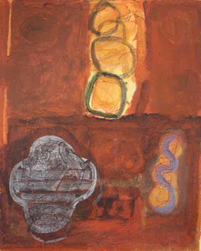 Top Drop - Acrylic on Paper - Image 20" x 16" - Paper 30" x 22"