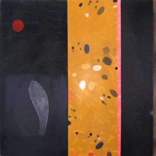 Inca Gold - Oil Bar on Paper - Image 16" x 16" - Paper 30" x 22"