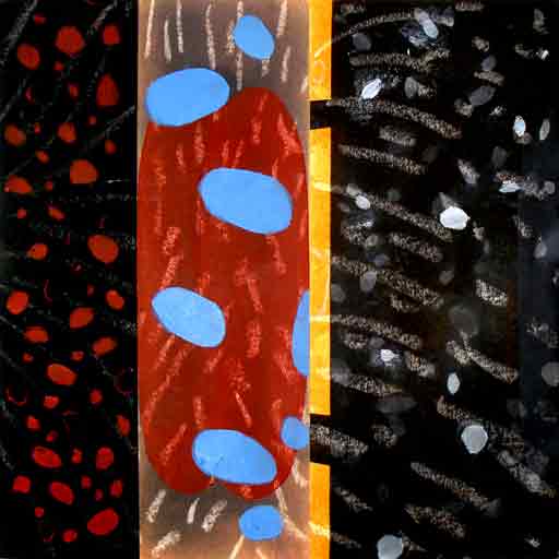 Nigeria - Oil Bar on Paper - Image 16" x 16" - Paper 30" x 22"