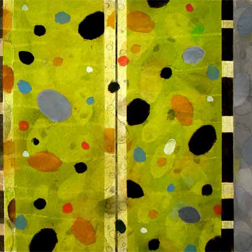 Coney Island - Oil Bar on Paper - Image 16" x 16" - Paper 30" x 22"