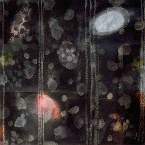Inner Landscape- Oil Bar on Paper - Image 16" x 16" - Paper 30" x 22"