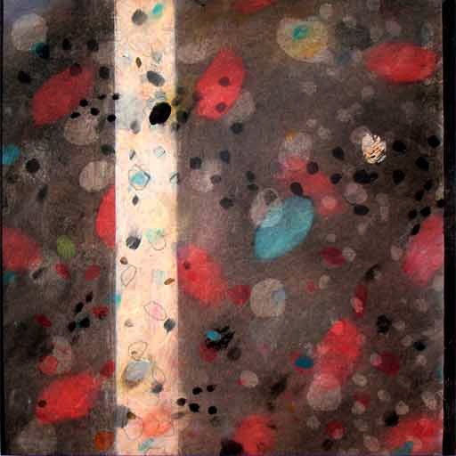 Interior- Oil Bar on Paper - Image 16" x 16" - Paper 30" x 22"