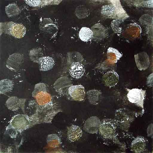 Max Image - Mixed Media on Paper - Image 16" x 16" - Paper 30" x 22"