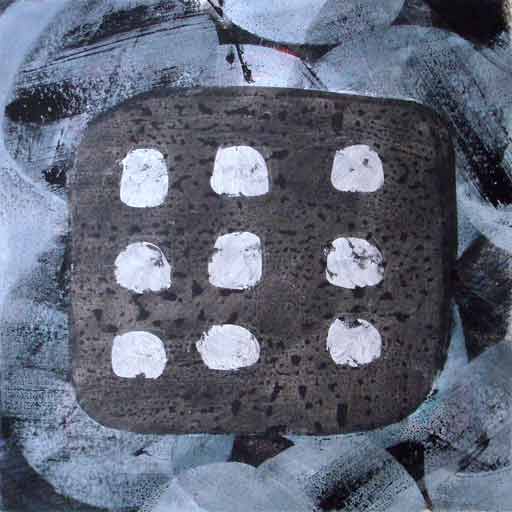 May Image - Mixed Media on Paper - Image 16" x 16" - Paper 30" x 22"