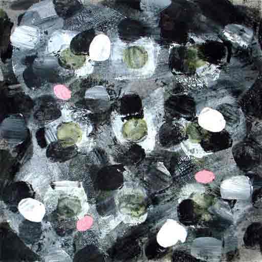 Past Lives - Mixed Media on Paper - Image 16" x 16" - Paper 30" x 22"