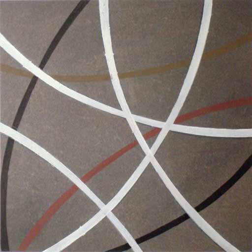 Sijo IV - Oilbar on Paper - Image 12" x 12" - Paper 22" x 22"