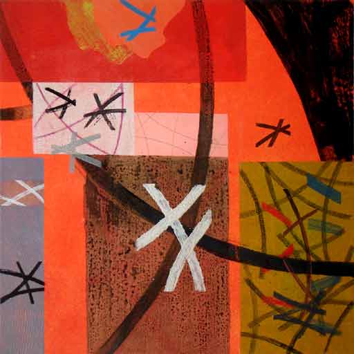 Chinese New Year - Mixed Media on Paper - Image 16" x 16" - Paper 30" x 22"