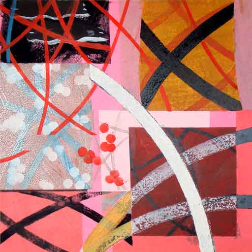Napa Valley - Mixed Media on Paper - Image 16" x 16" - Paper 30" x 22"