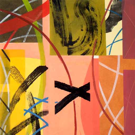 Palm Beach - Mixed Media on Paper - Image 16" x 16" - Paper 30" x 22"