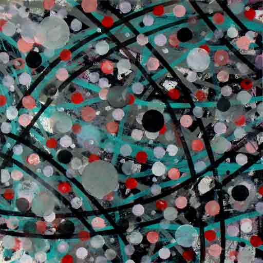 Cross Over V - Oil Bar on Paper - Image 16" x 16" - Paper 30" x 22"