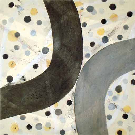 Cross Over VIII - Oil Bar on Paper - Image 16" x 16" - Paper 30" x 22"