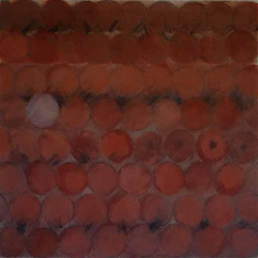 Bentley Circles: Land of Silence V - Oilbar on Paper - Image 16" x 16" - Paper 30" x 22"