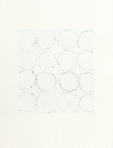 Bentley Circles: Palms LA XVI - Acrylic on Paper - Image 17" x 15" - Paper 30" x 22"