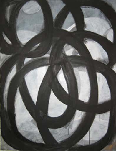 Line Out of Time - Acrylic on Canvas - Image 40" x 30" - Canvas 40" x 30"