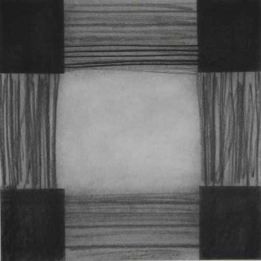 Chess Moves - Charcoal on Paper - Image 16" x 16" - Paper 30" x 22"