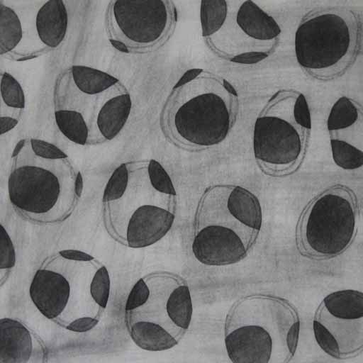 Sunday 1 - Charcoal on Paper - Image 16" x 16" - Paper 30" x 22"