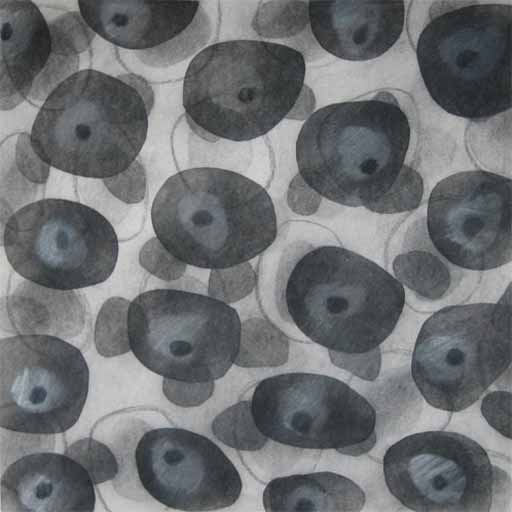 Sunday 2 - Charcoal on Paper - Image 16" x 16" - Paper 30" x 22"