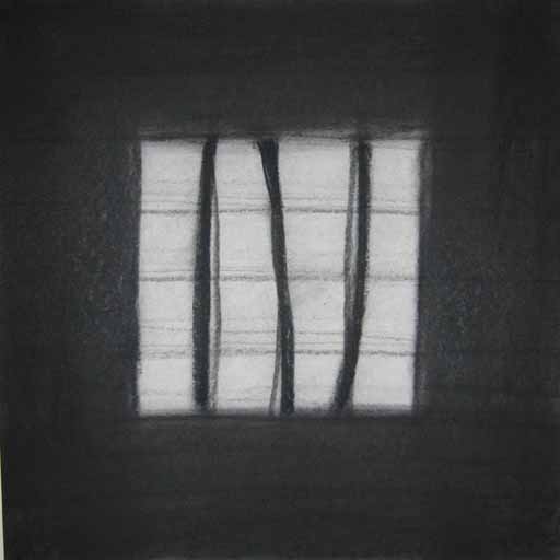Threads - Charcoal on Paper - Image 16" x 16" - Paper 30" x 22"