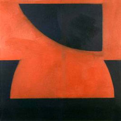 Orange Wedge - Oil Bar on Paper - Image 16" x 16" - Paper 30" x 22"