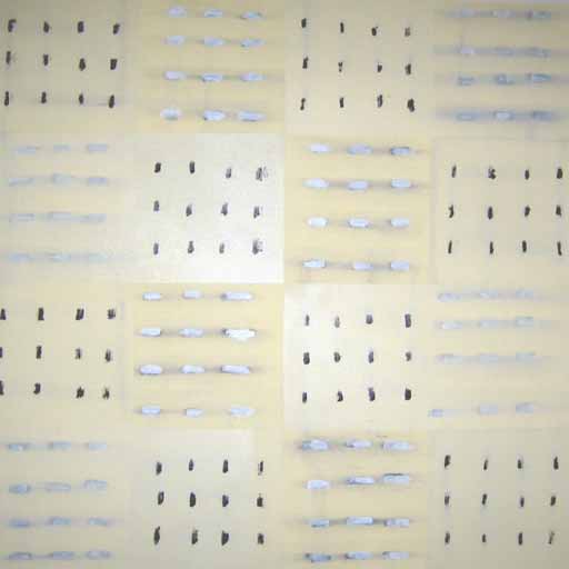 Tictac - Oil Bar on Paper - Image 16" x 16" - Paper 30" x 22"